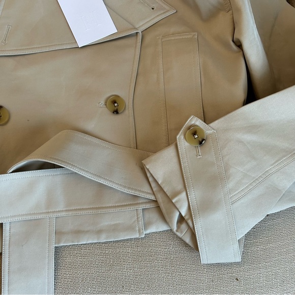 NWT HELSA Oversized Cropped Trench - Chino Khaki - Picture 10 of 14